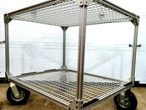 Double Stack Kart Stand V-aluminum boxed top section