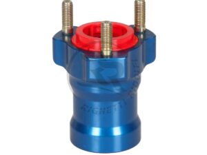 Front Hub L.75mm D.25mm, Blue anodized