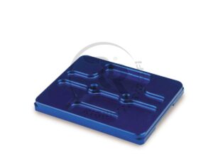 Upper Engine Mount, Extra light type, Blue anodized