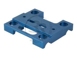 Bottom Engine mount 28x92mm, Blue anodized