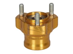 Front Wheel Hub L.50mm D.17mm, Gold anodized