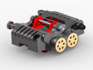 Rear Brake Caliper Speed EVO2, Black anodized